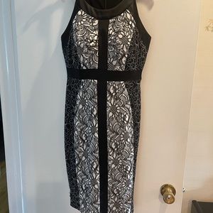 Black and white dress.